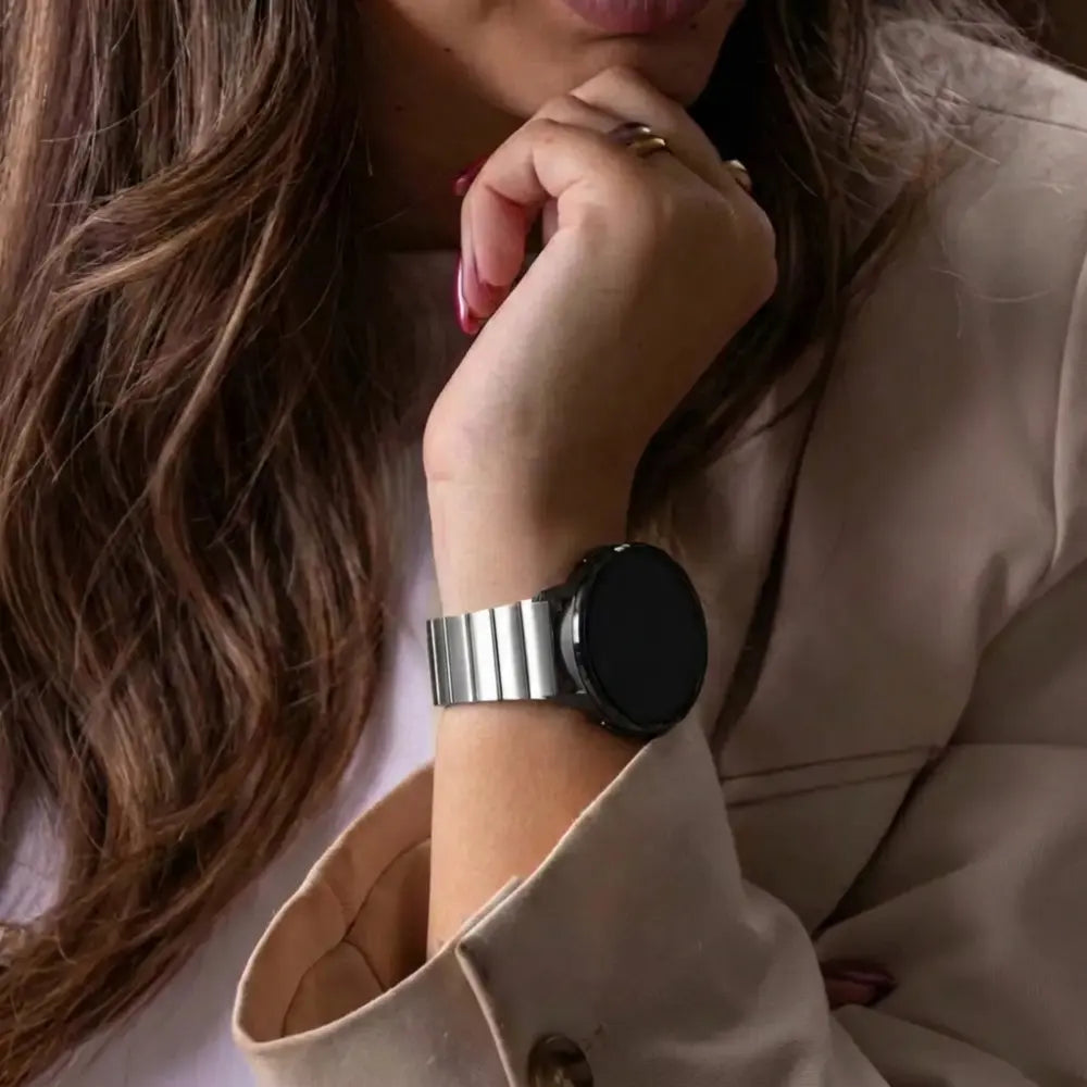 Bandz Garmin Bounce 2 Steel Strap 'One Bead' (Silver)