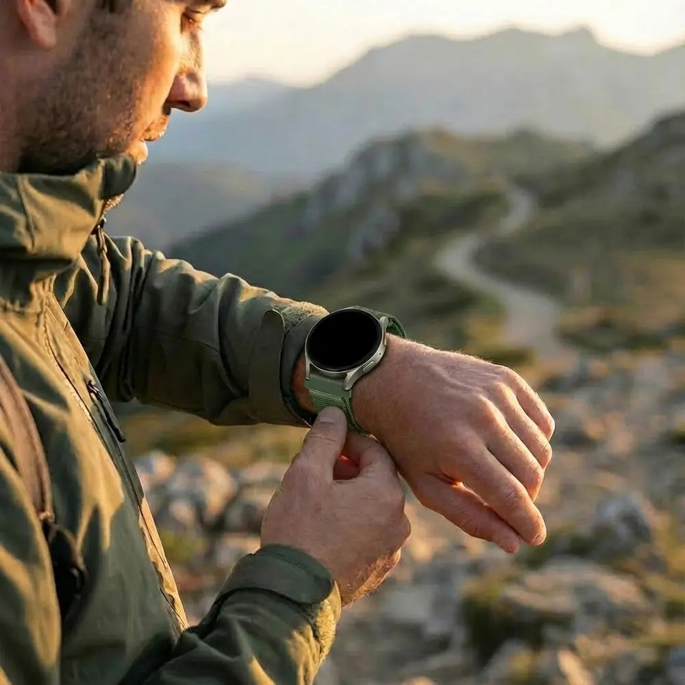 Bandz Xiaomi Amazfit GTS Alpine Nylon Strap (Army Green)