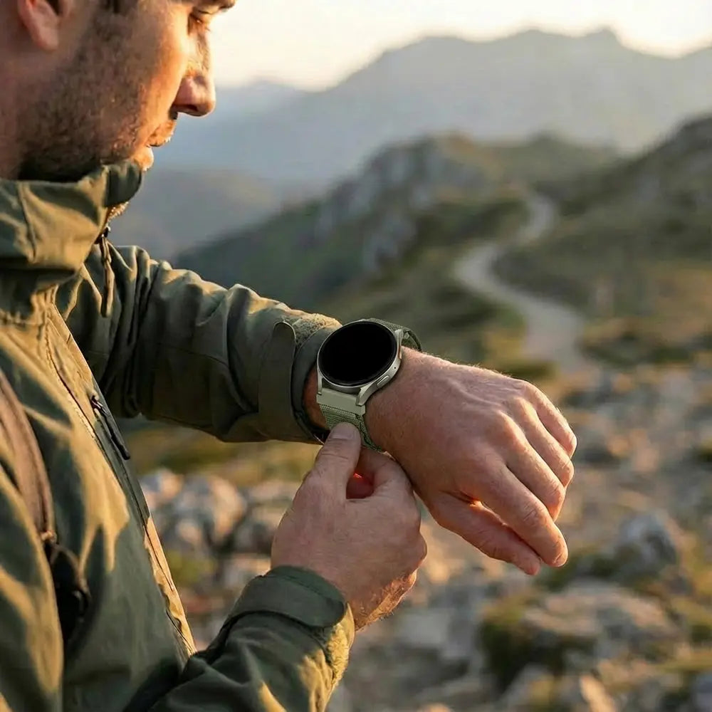 Bandz Amazfit Active 3 Premium Alpine Strap (Olive)