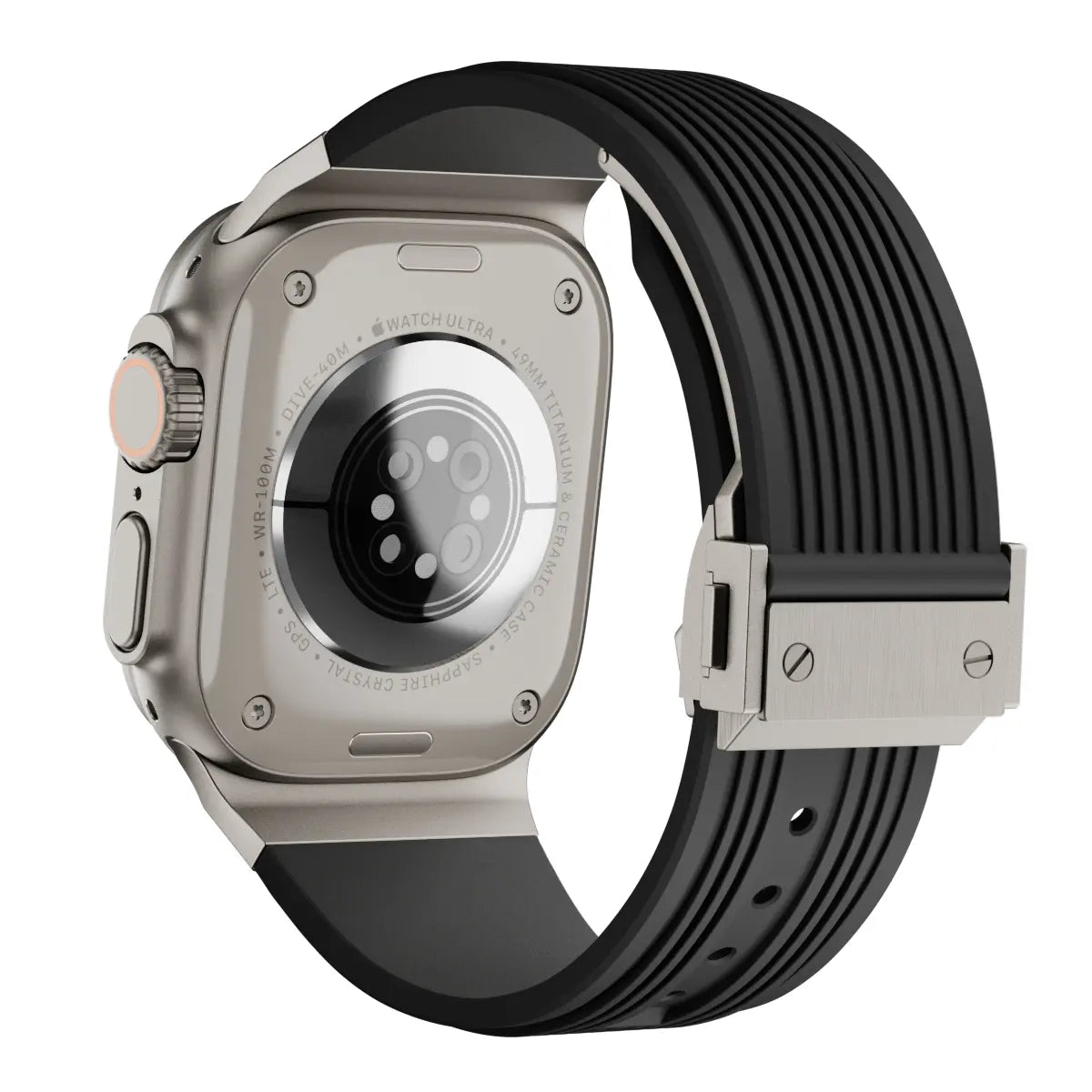 Correa silicona elástica líquida Apple Watch (negro)