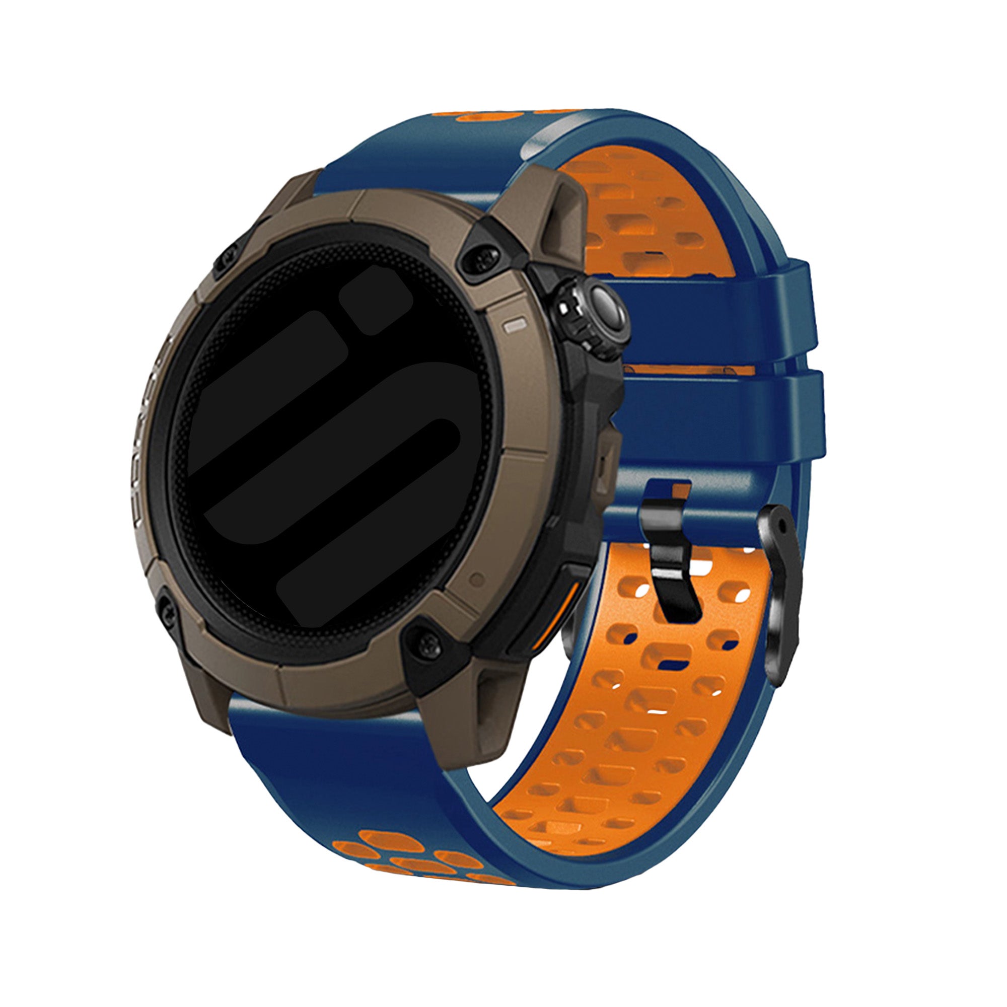 Universal 24mm Sport Buckle Strap (Blue/Orange)
