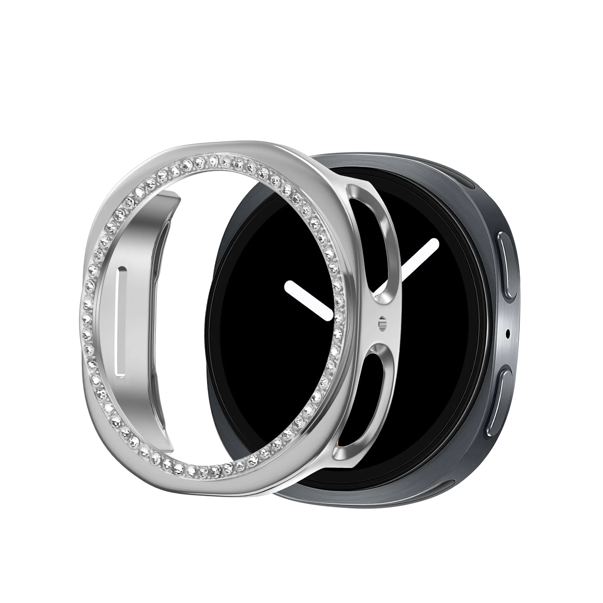 Samsung Galaxy Watch 8 - 40mm Diamond PC hoesje (zilver)
