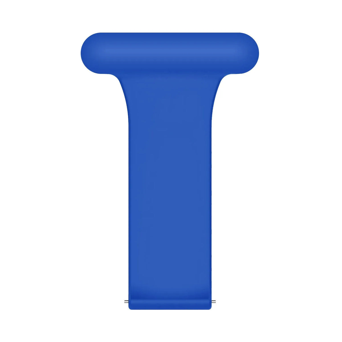 Silicone Nurse Fob, dark blue, laid flat, separate parts, direct top view