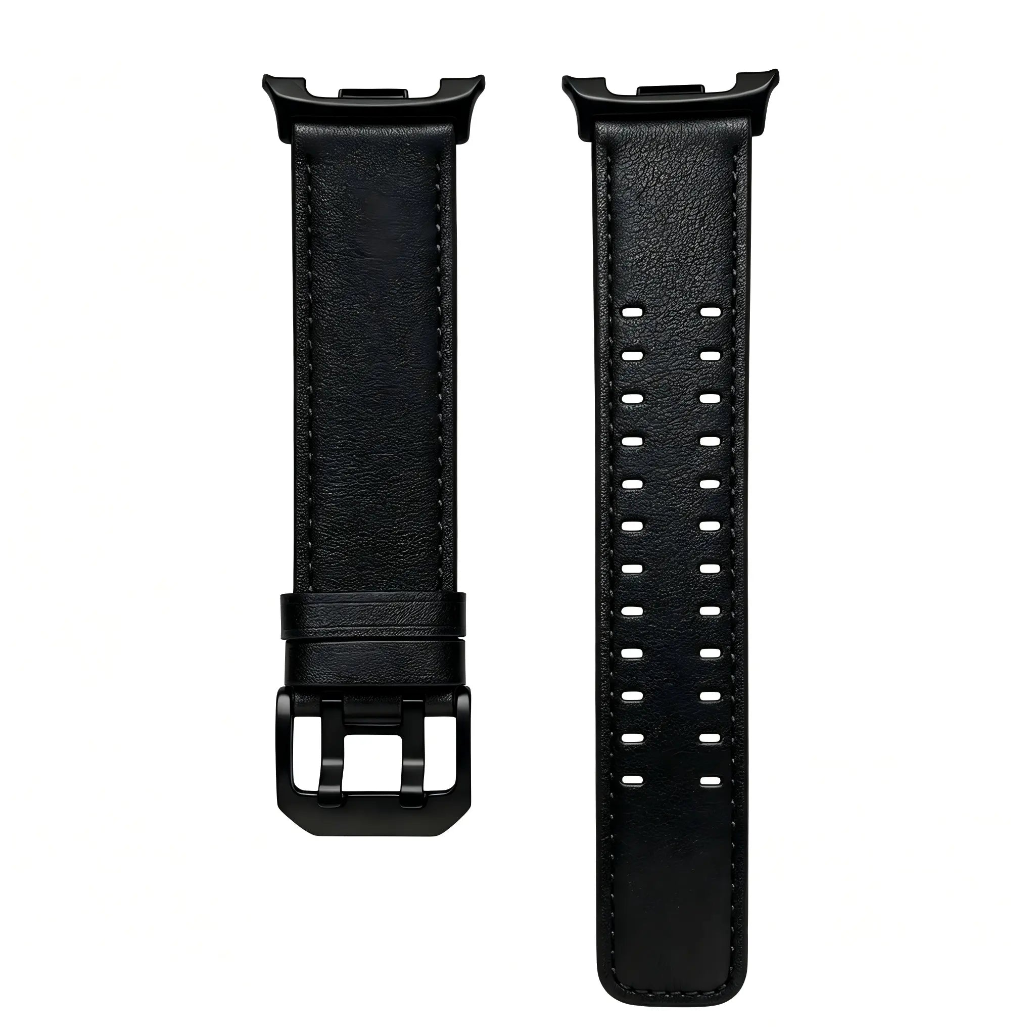 Samsung Galaxy Watch 8 - 44mm double pin leren band (zwart)