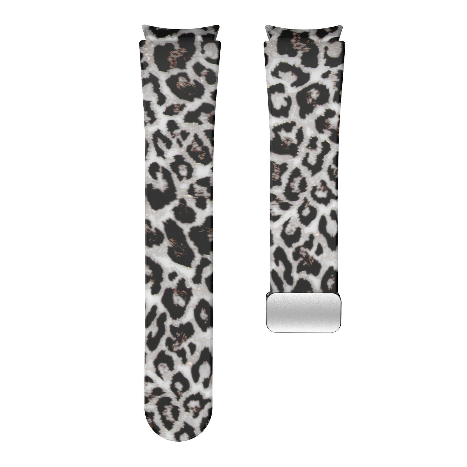 Silicone Magnetic Patterned Strap, laid flat, separate parts, direct top view