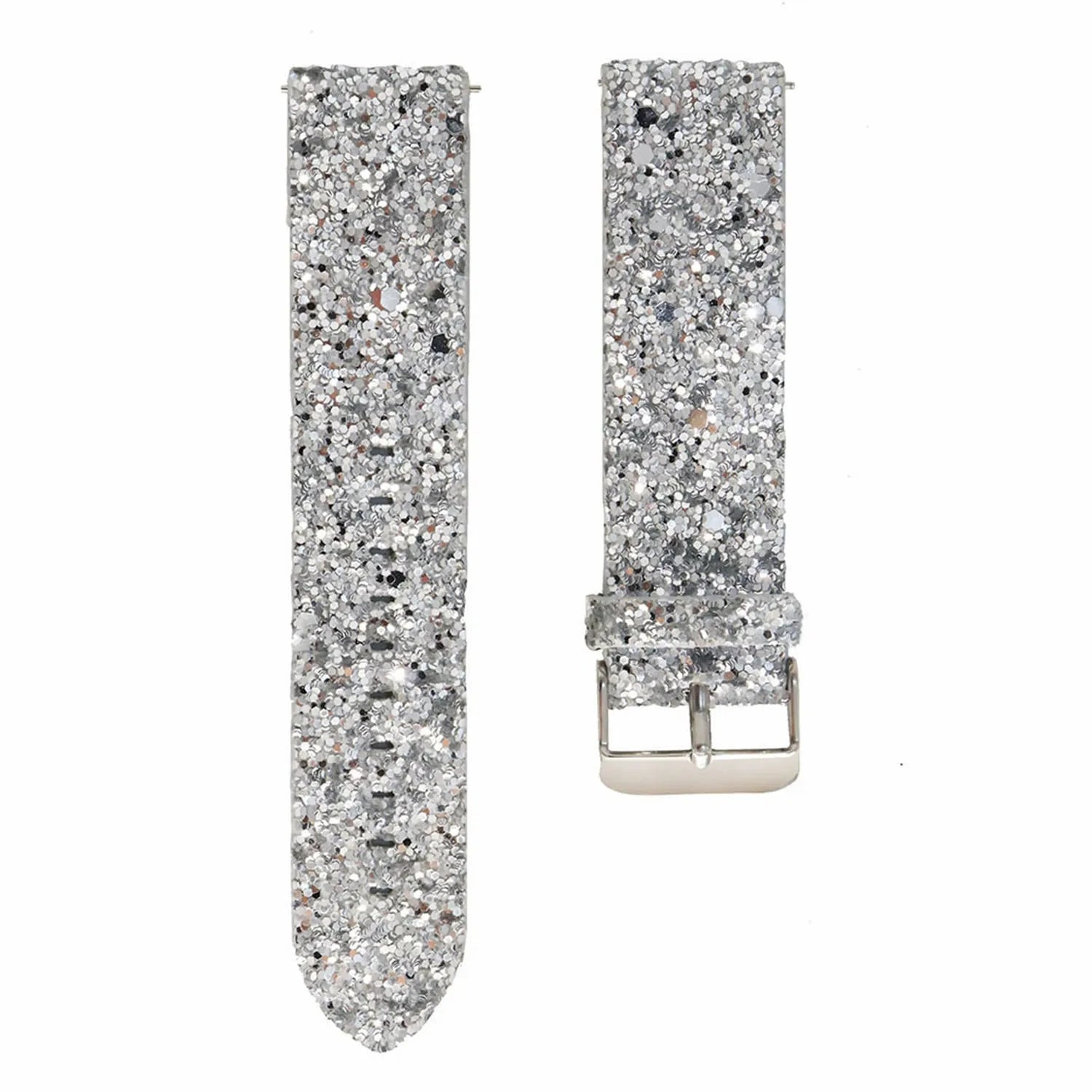 Amazfit Active Glitter Leather Strap (Silver)