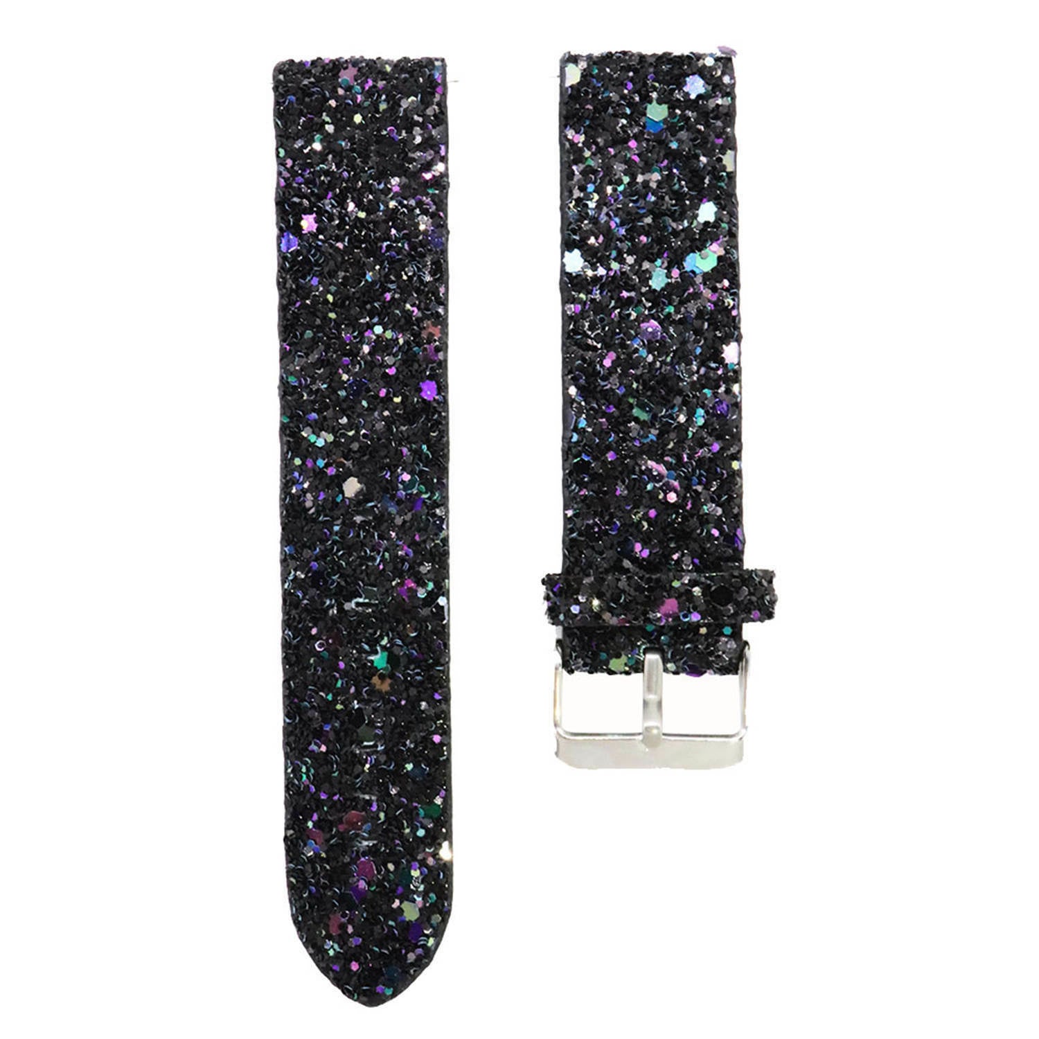 Bracelet cuir brillante Withings ScanWatch Nova (noir)