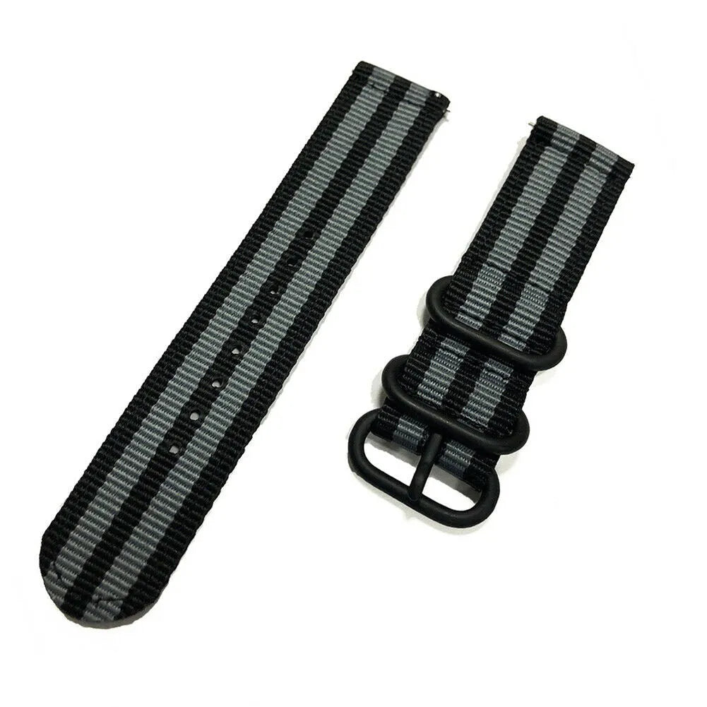 Bracelet nylon con hebilla Fossil Gen 4 Explorist HR (negro/gris)