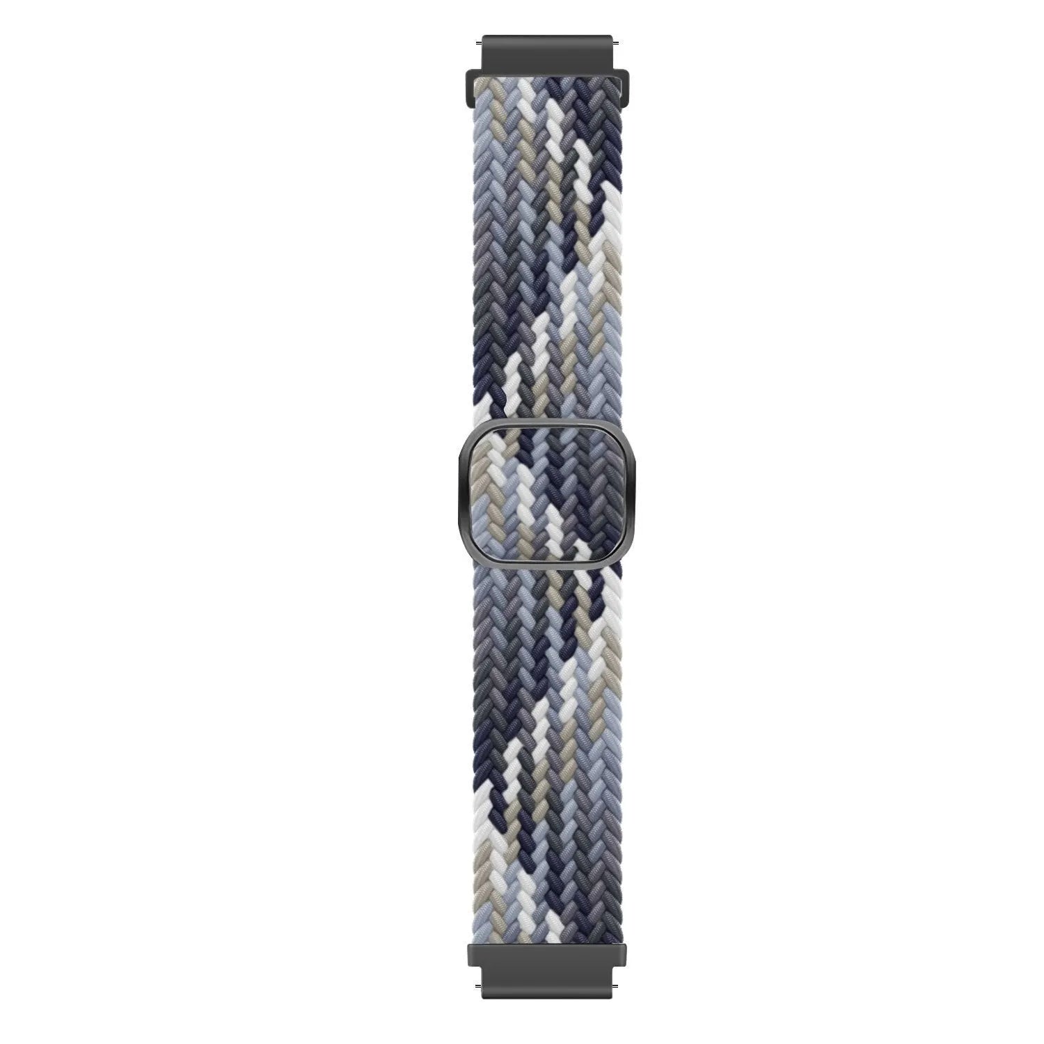 Nylon Adjustable Braided Strap, laid flat, joined, direct top view