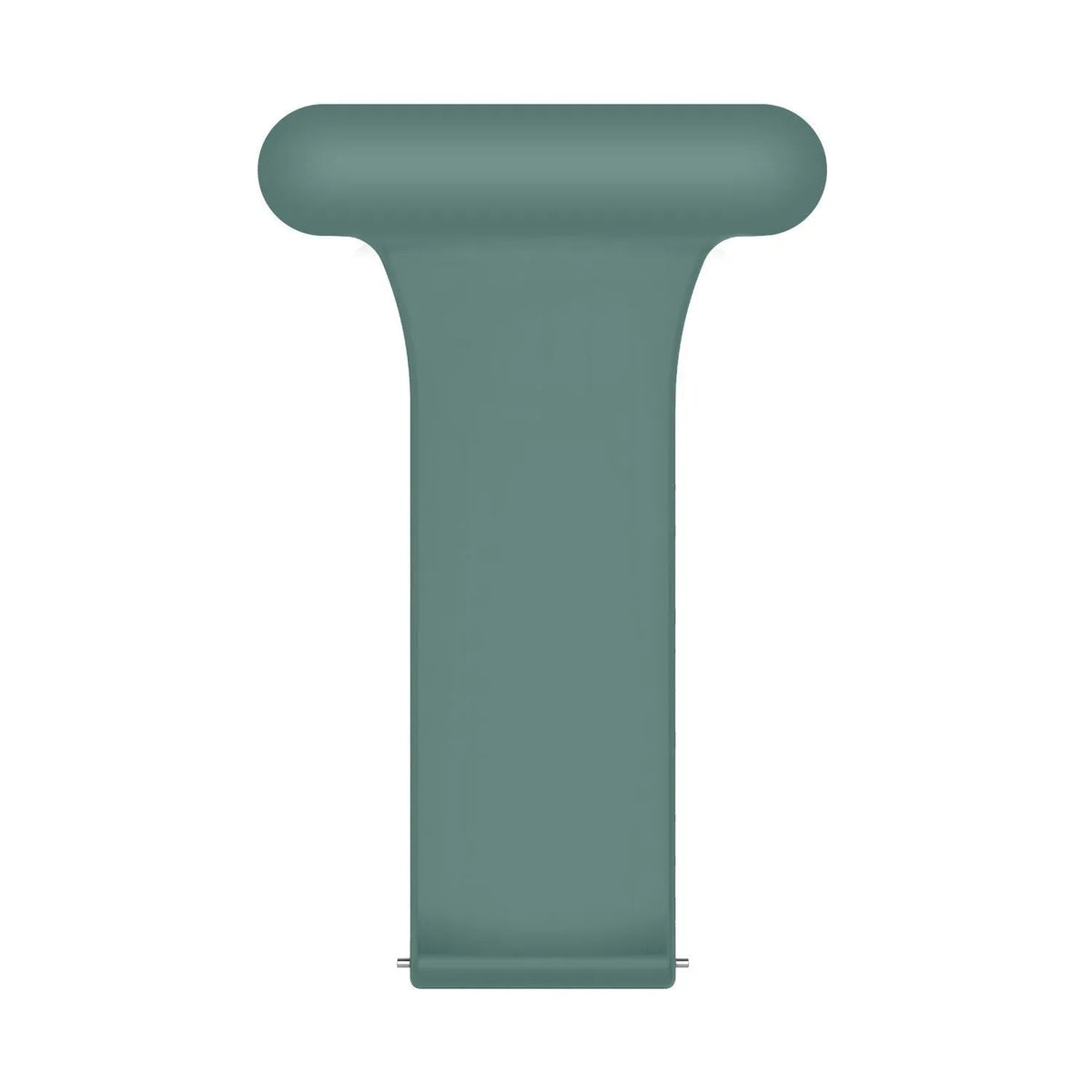 Silicone Nurse Fob, green, laid flat, joined, direct top view
