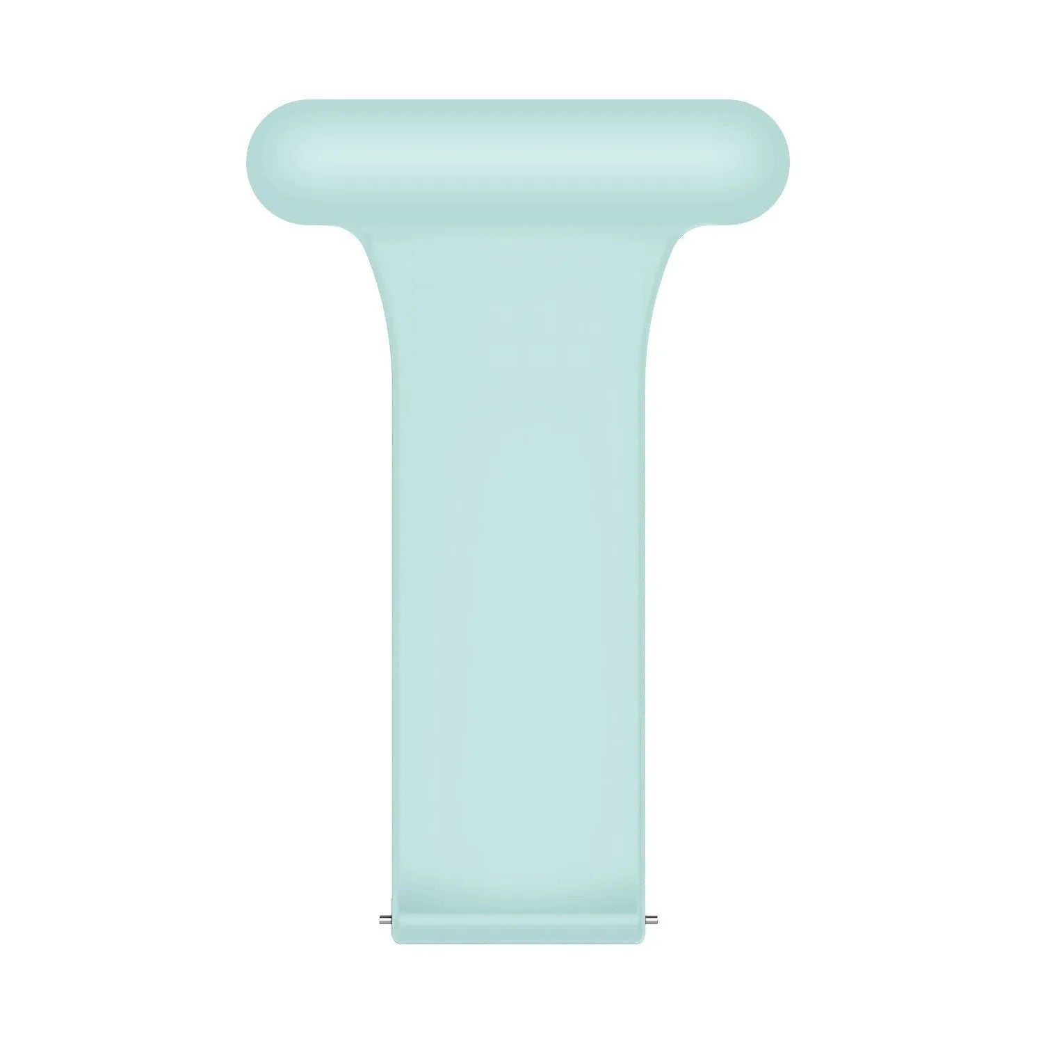 Silicone Nurse Fob, light green, laid flat, joined, direct top view