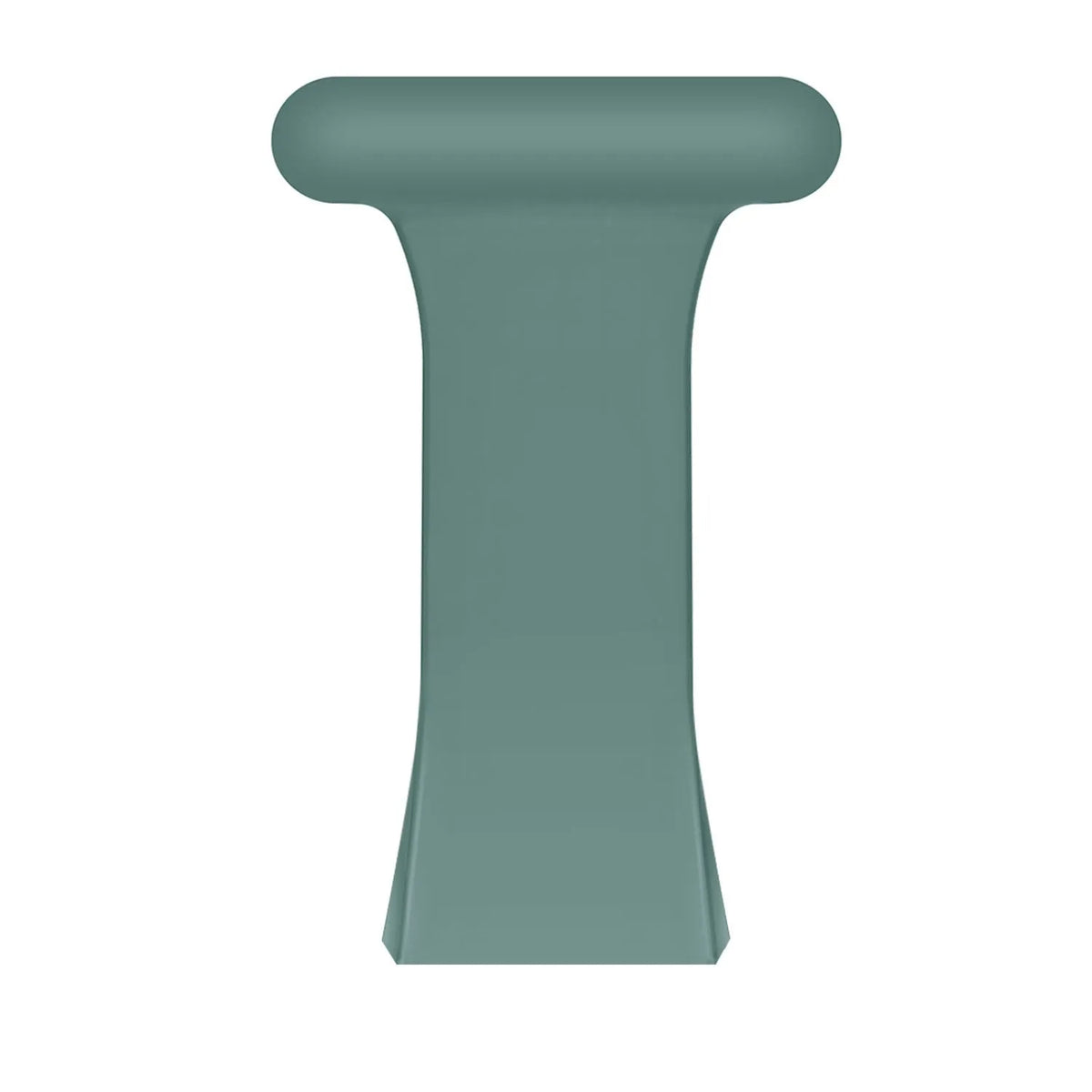 Silicone Nurse Fob, green, laid flat, joined, direct top view