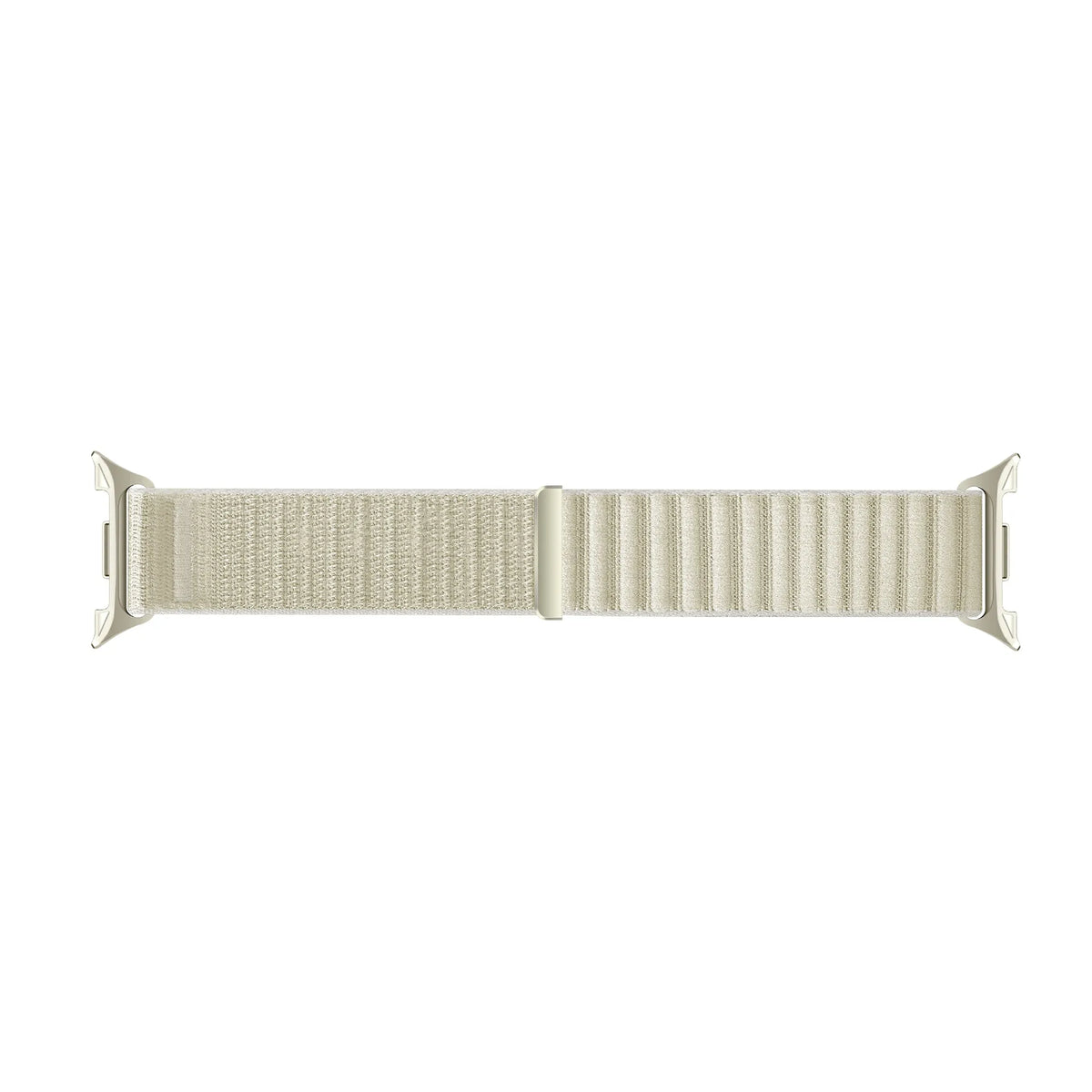 Wave Nylon Strap, starlight, laid flat, joined, direct top view