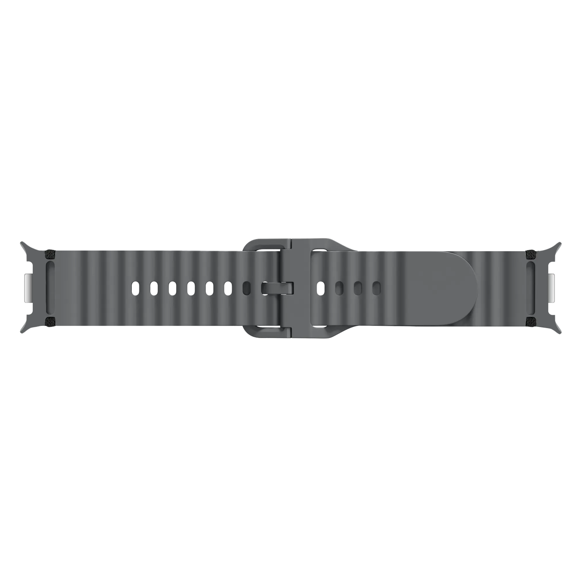 Bracelet silicone ondulé Samsung Galaxy Watch 8 Classic (gris foncé)
