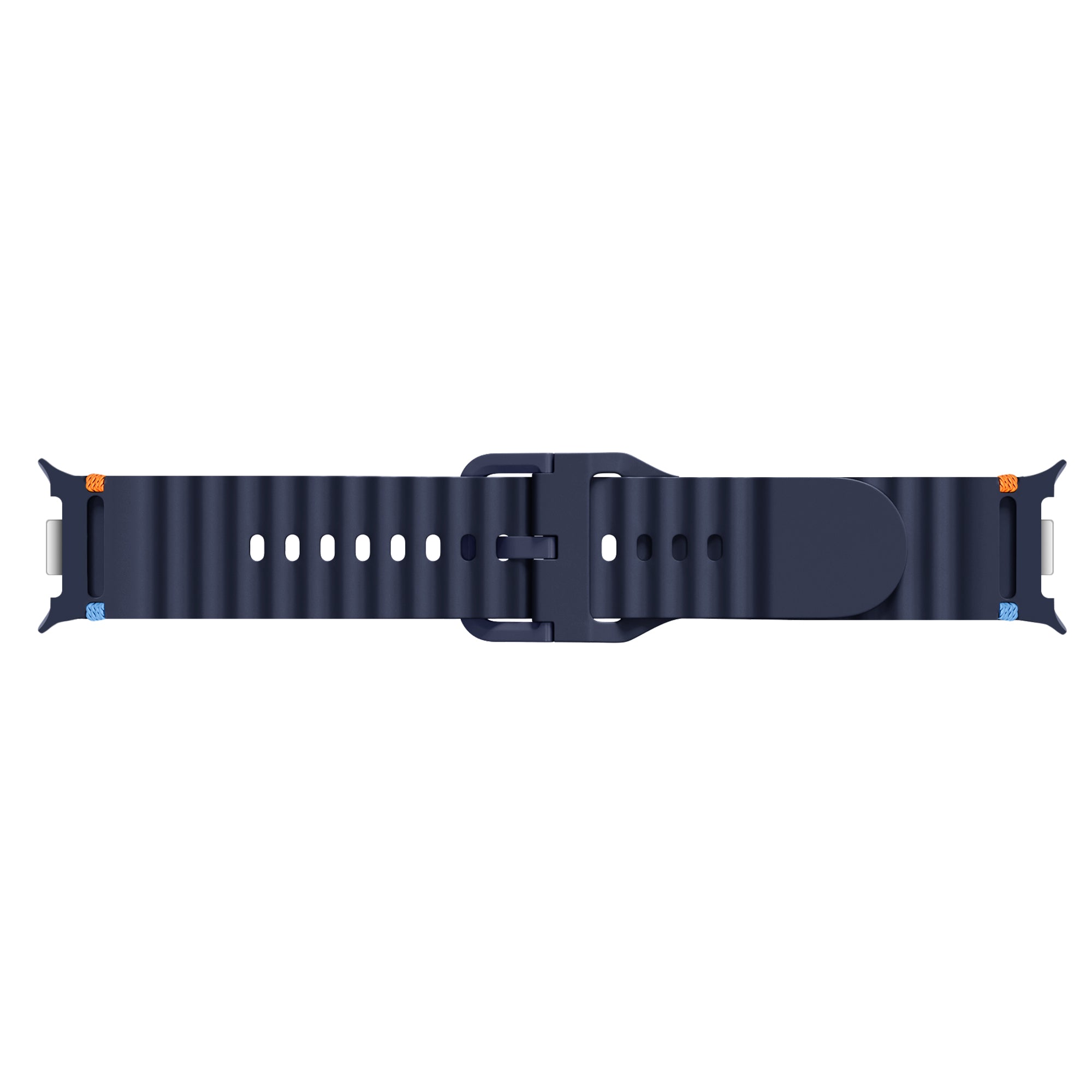 Samsung Galaxy Watch 8 Classic Wave Silikonarmband (Dunkel Blau)