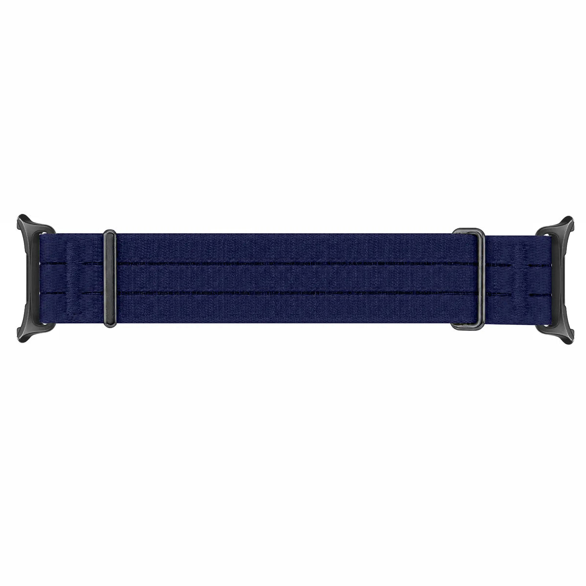 Nylon Air Strap, dark blue, laid flat, joined, direct top view