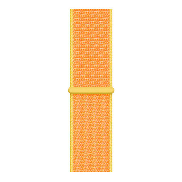 Nylon Strap, light yellow, laid flat, joined, direct top view