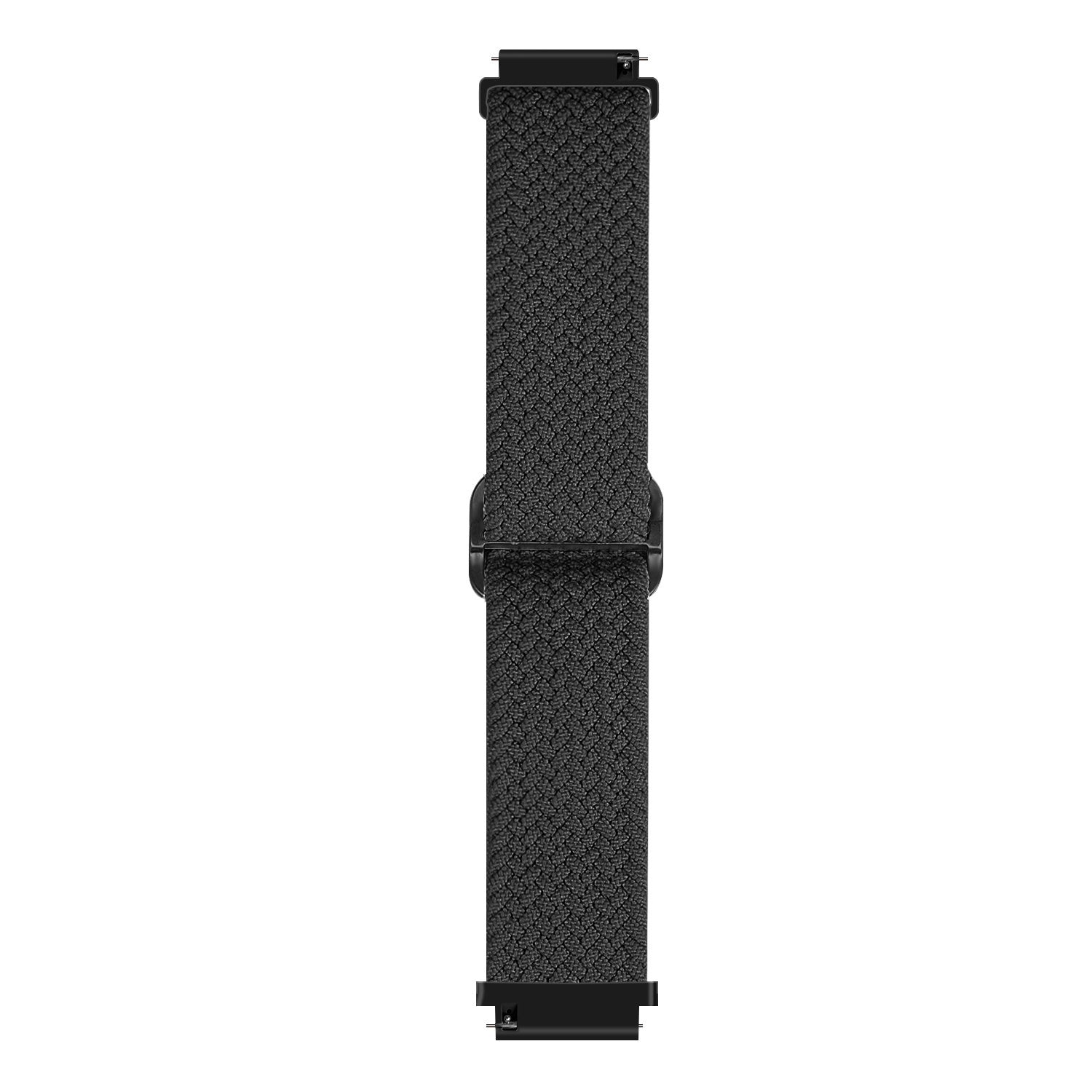 Uhrenarmband aus gewebtem Nylon 22mm - Schnellverschluss (Schwarz)
