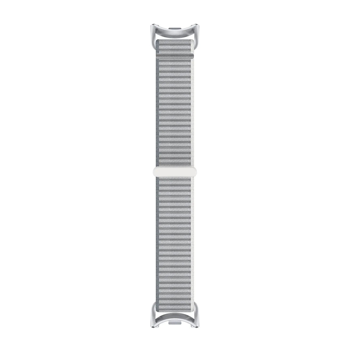 Modern Nylon Strap, grey, laid flat, joined, direct top view