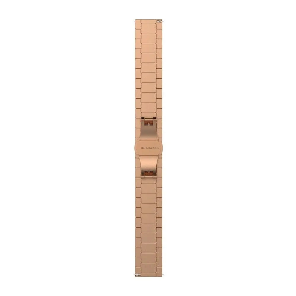 Metal Strap, rose gold, laid flat, joined, direct top view