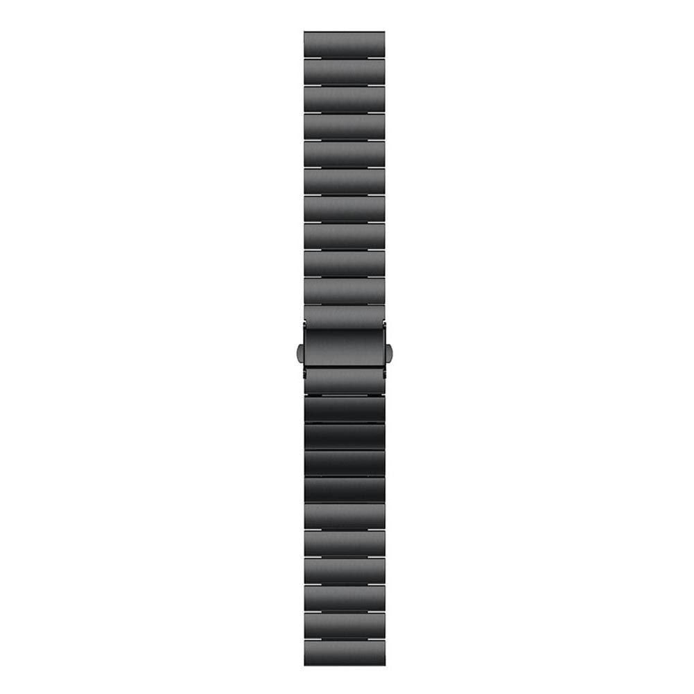 Premium Metal Strap, black, laid flat, joined, direct top view