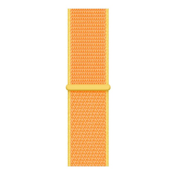 Nylon Strap, light yellow, laid flat, joined, direct top view