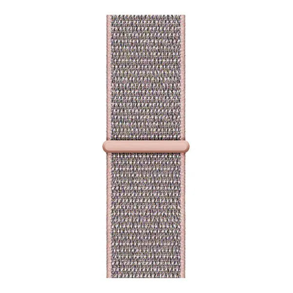 Nylon Strap, pink sand, laid flat, joined, direct top view