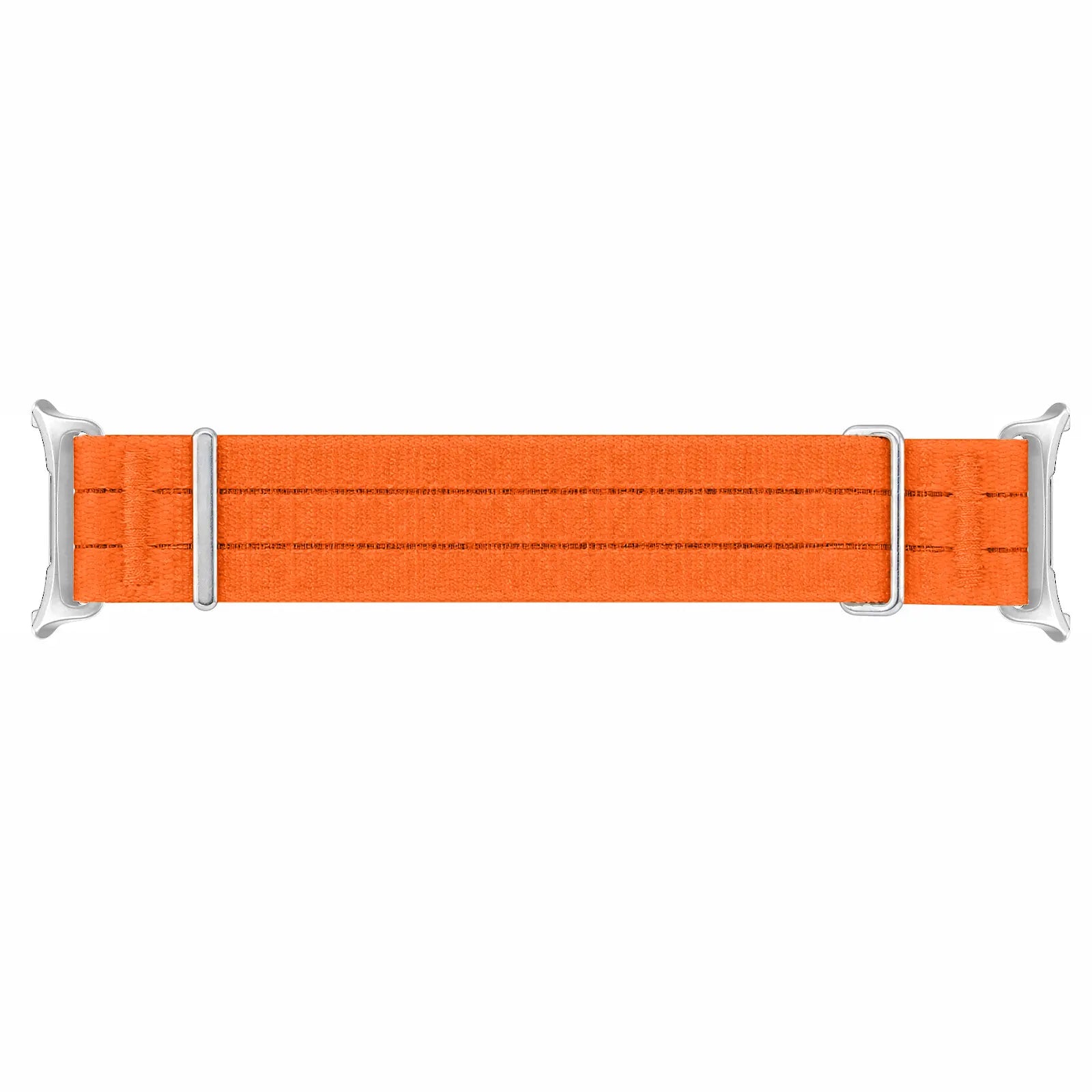 Nylon Air Strap, orange, laid flat, joined, direct top view