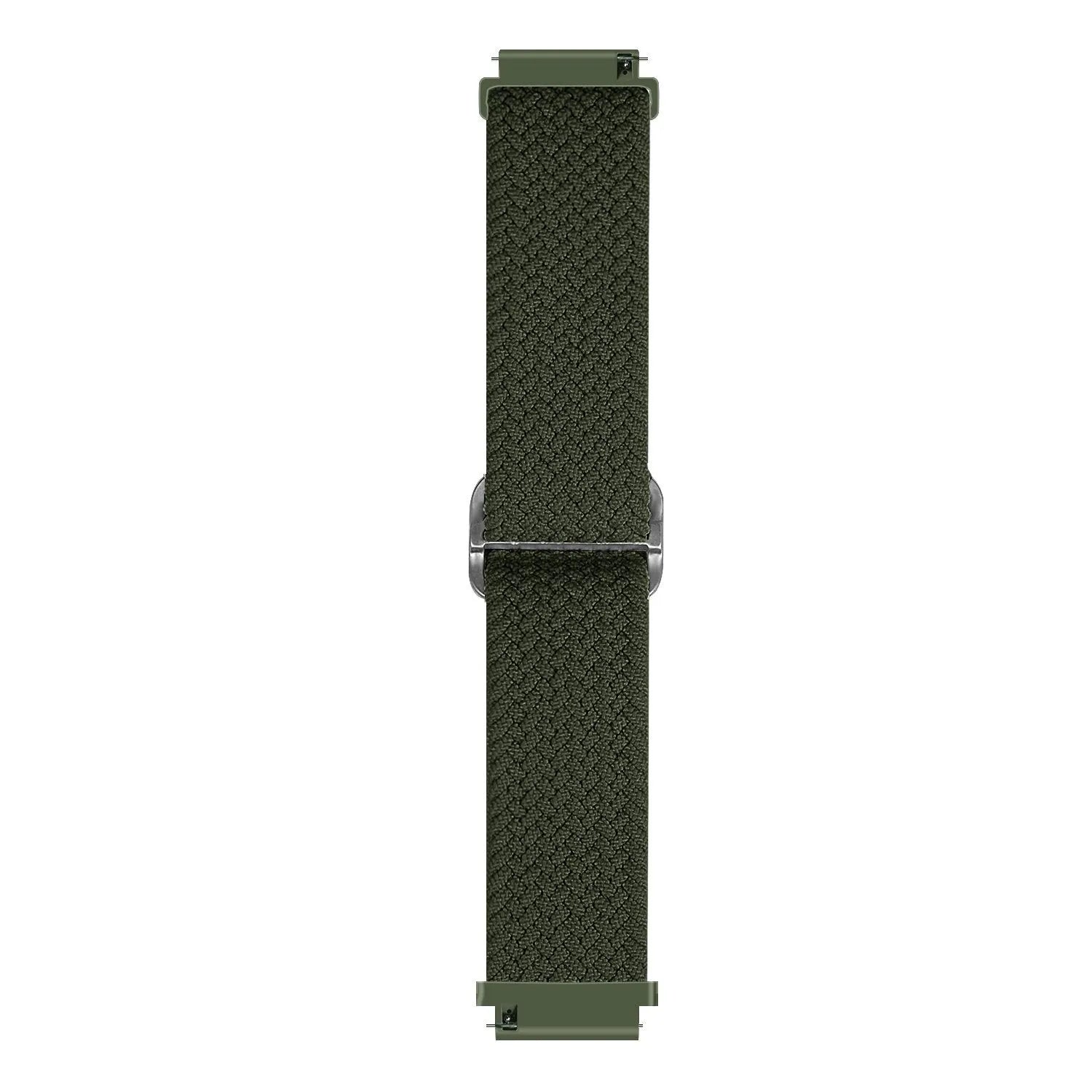Nylon Adjustable Braided Strap, green, laid flat, joined, direct top view