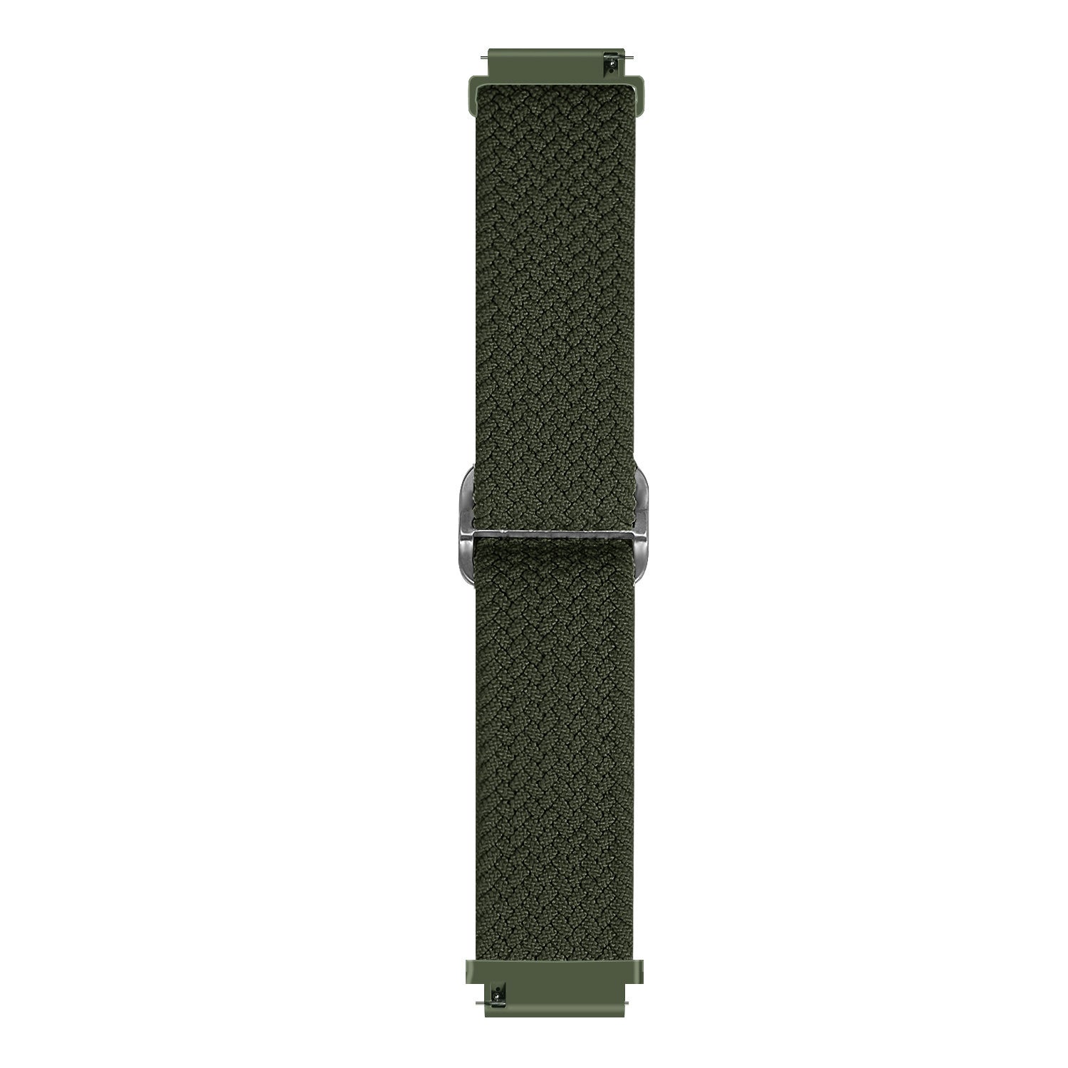 Nylon Adjustable Braided Strap, green, laid flat, joined, direct top view