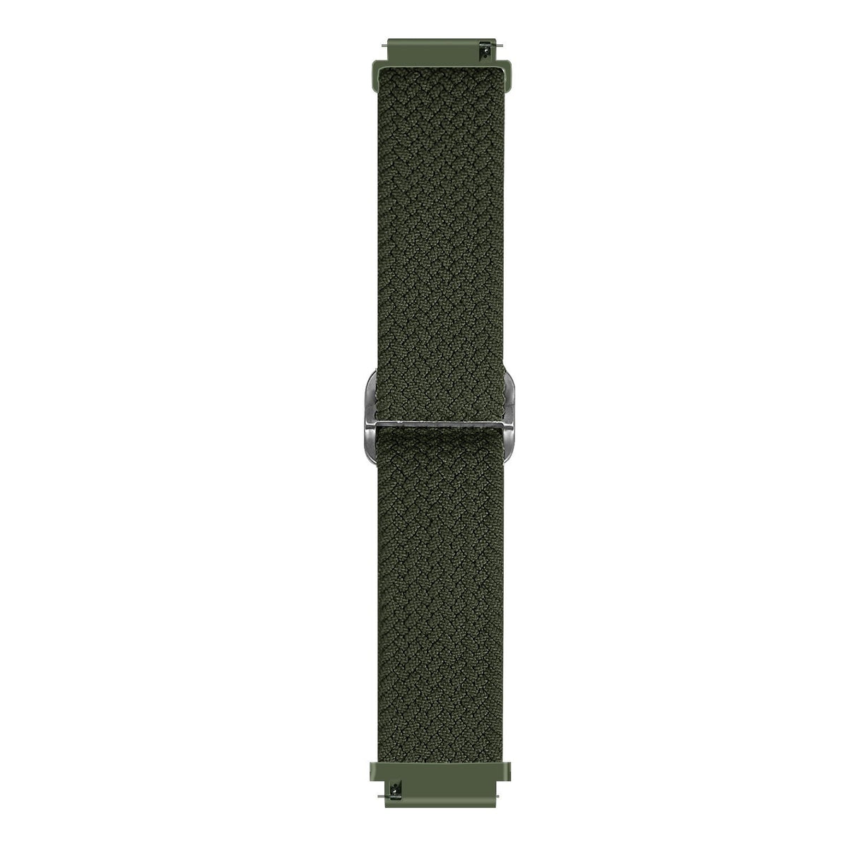 Nylon Adjustable Braided Strap, green, laid flat, joined, direct top view
