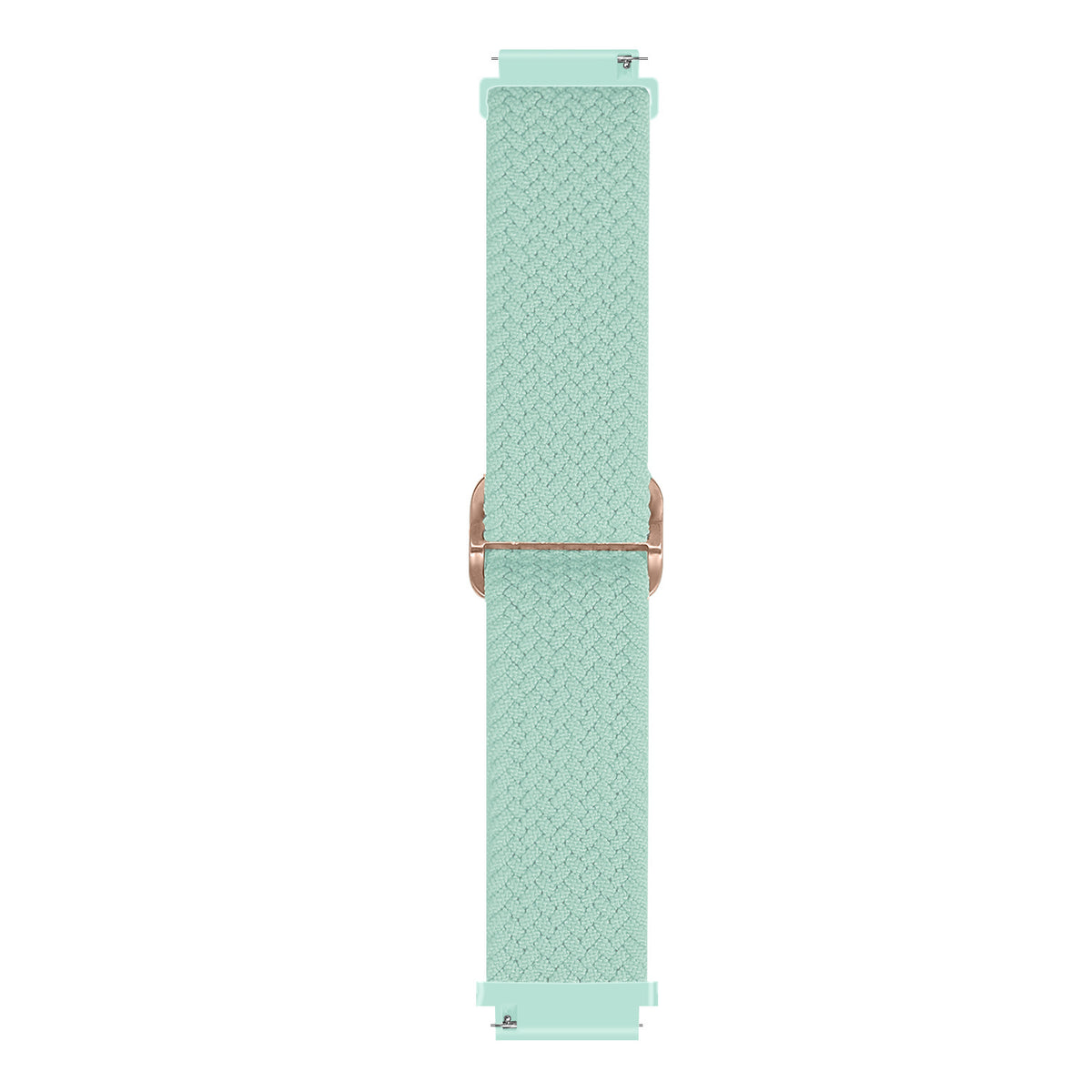 Nylon Adjustable Braided Strap, turquoise, laid flat, joined, direct top view