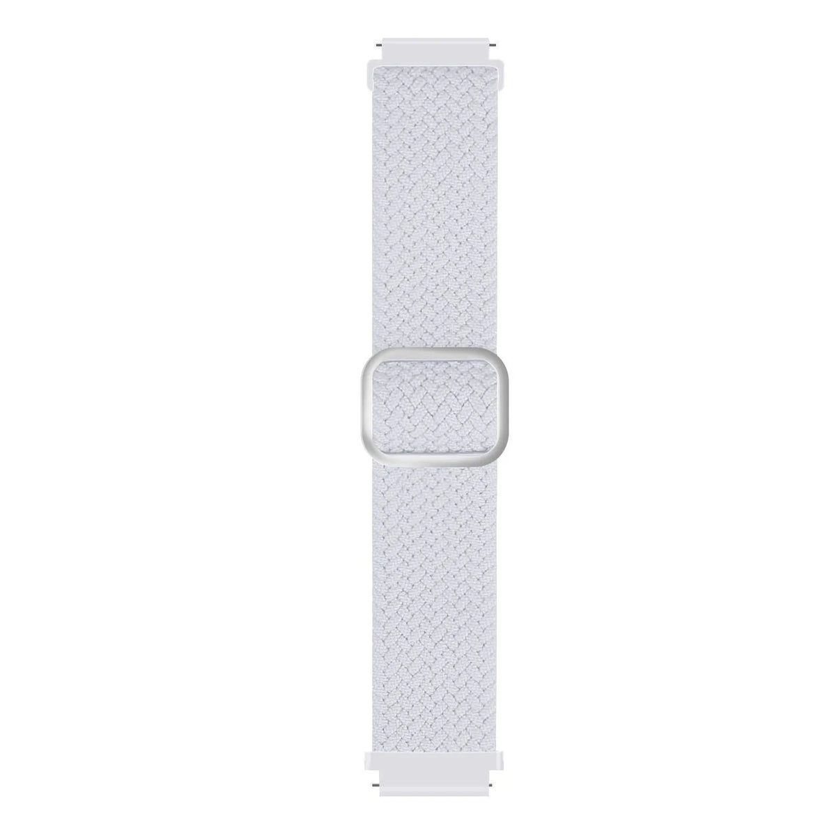 Nylon Adjustable Braided Strap, white, laid flat, joined, direct top view