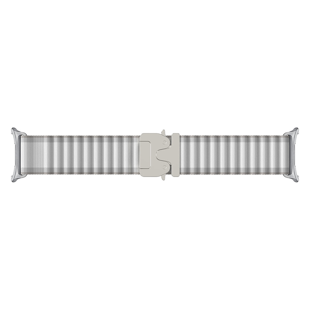 Correa nylon Outdoor con hebilla-P Samsung Galaxy Watch 8 - 40mm (blanco con plata)