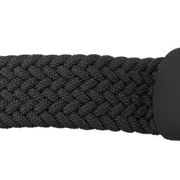 Nylon Mi Braided Strap, black, laid flat, joined, direct top view