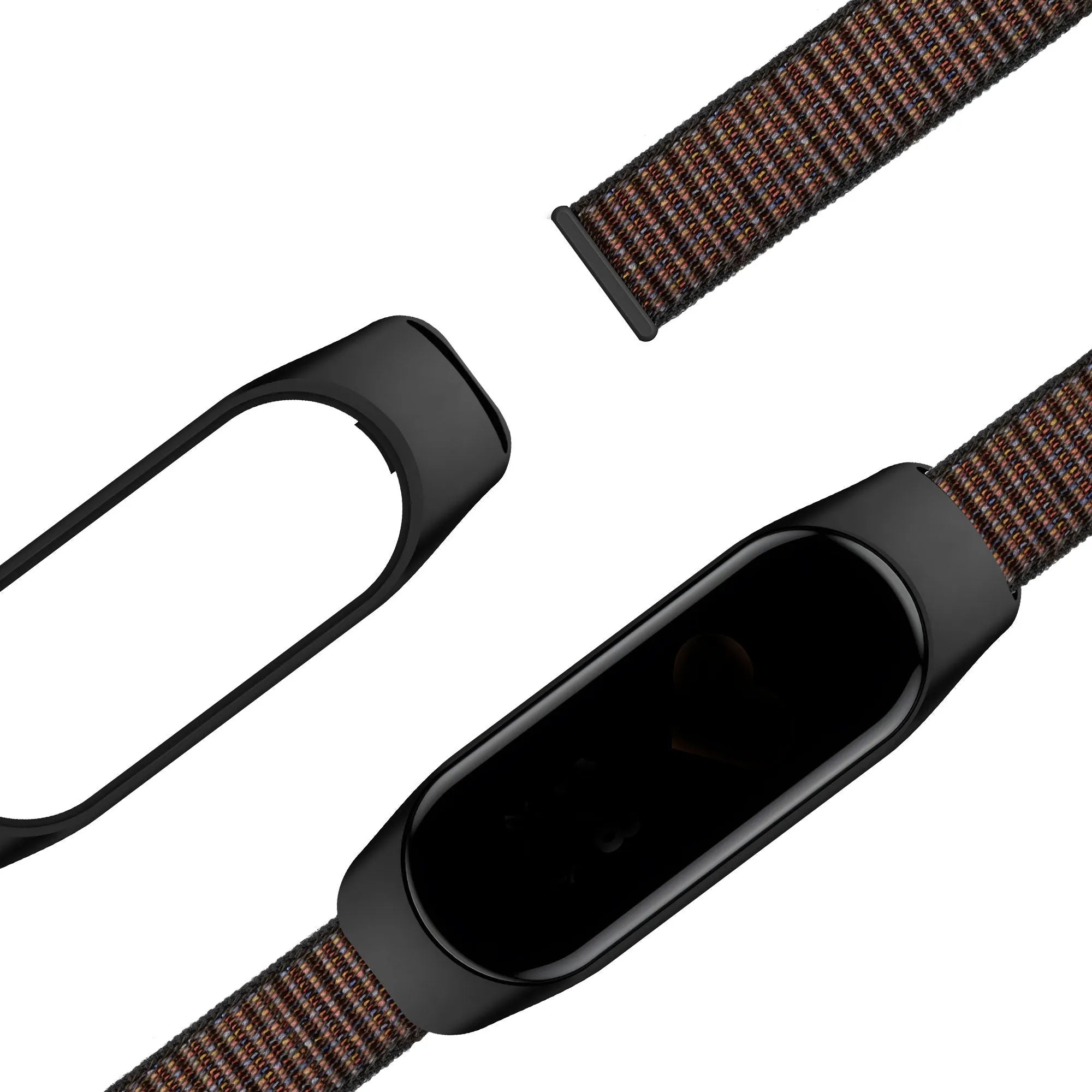 Nylon Strap 'Classic', laid flat, separate parts, top and underside view