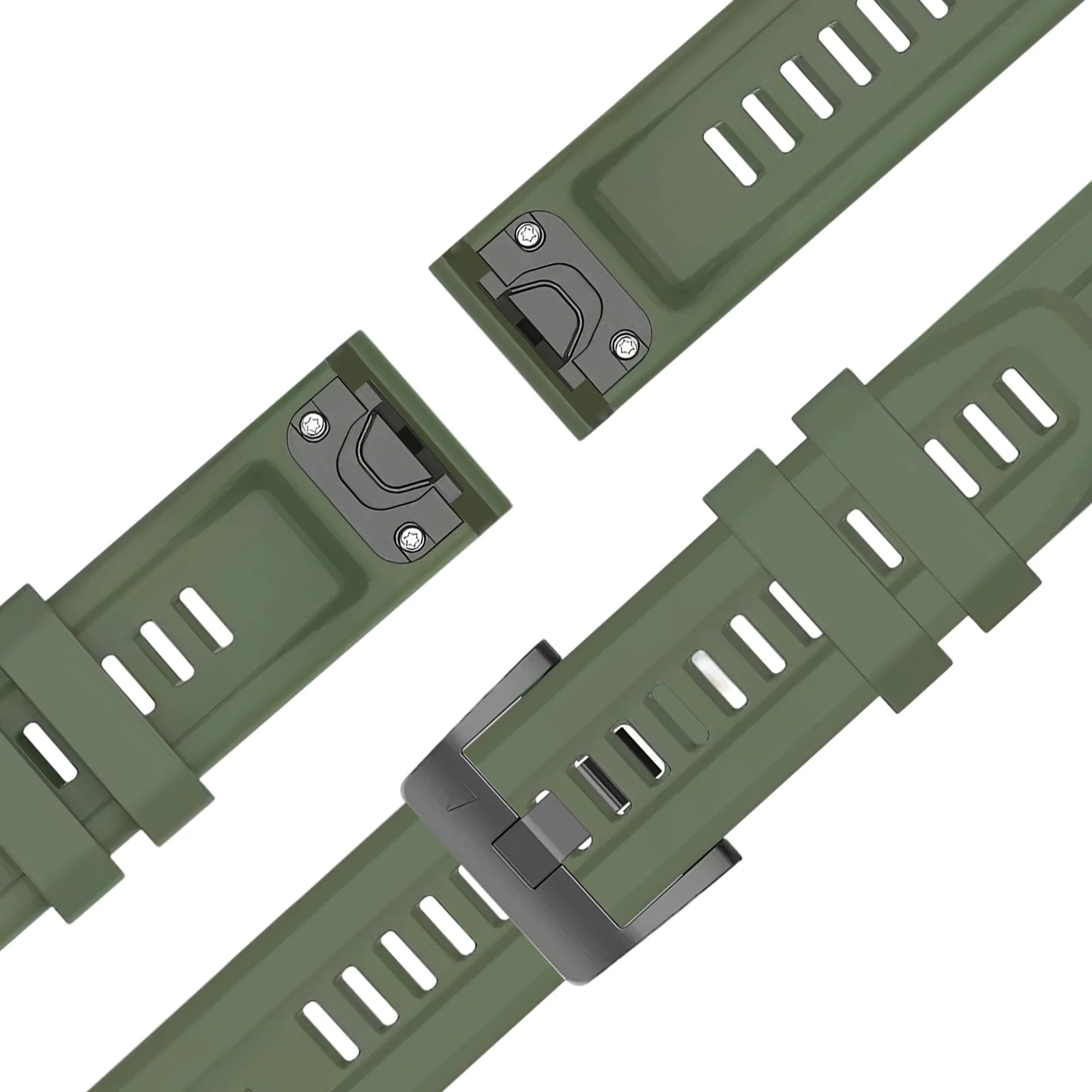 Bandz Garmin Fenix 5s / 6s Silicone Strap 'Classic' (Green)