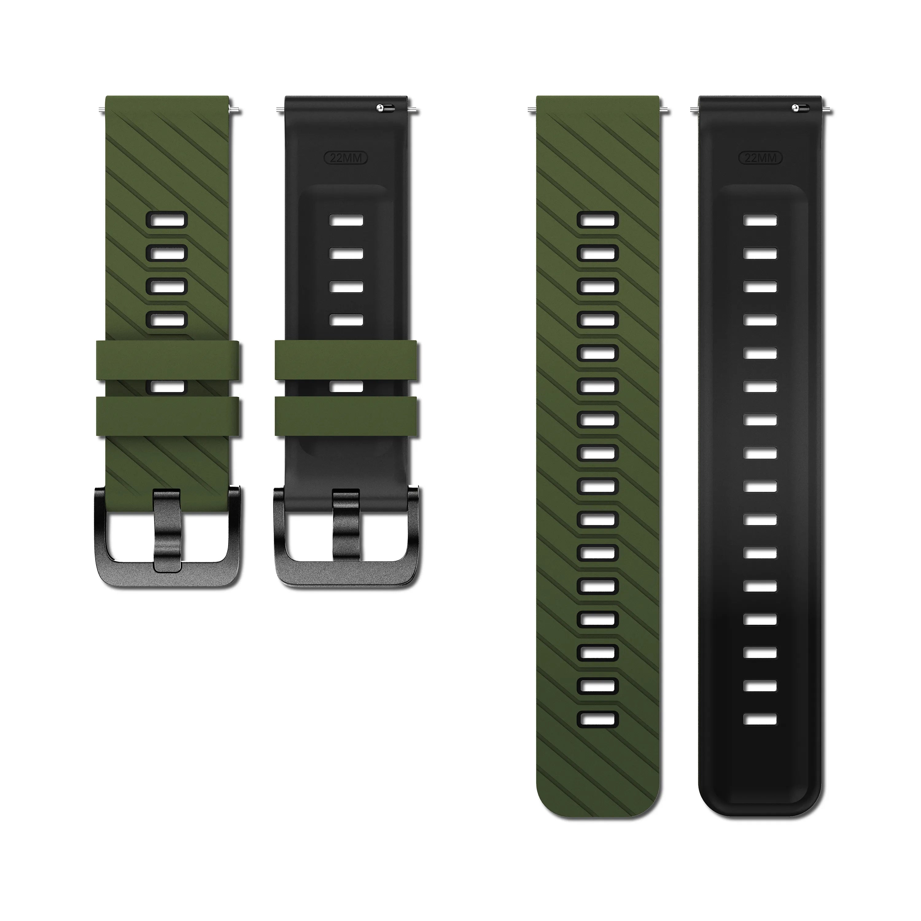 Suunto Race 2 Twill Sportarmband (Grün/Schwarz)