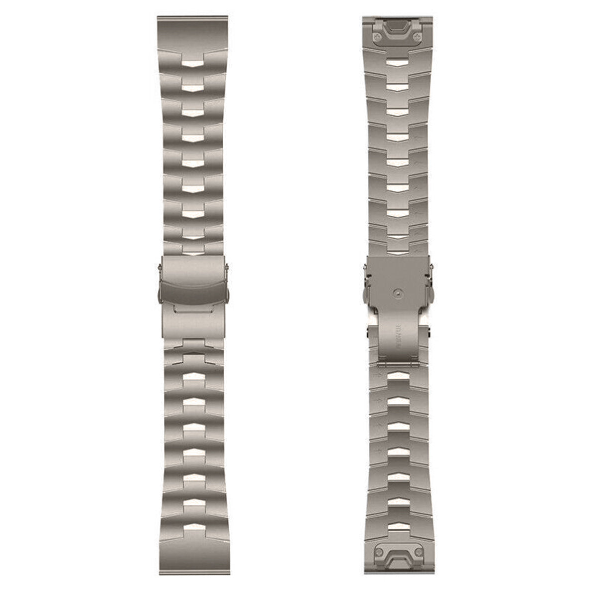 Nylon Buckle Strap, laid flat, separate parts, top and underside view