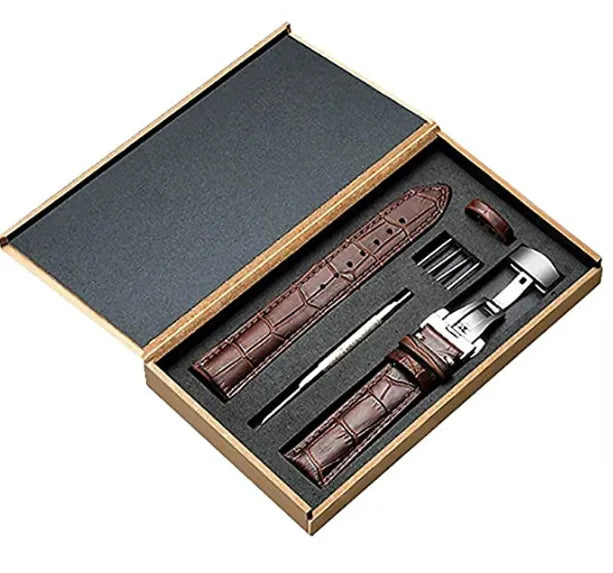 Amazfit GTS 4 Luxury Leather Strap (Dark Brown)