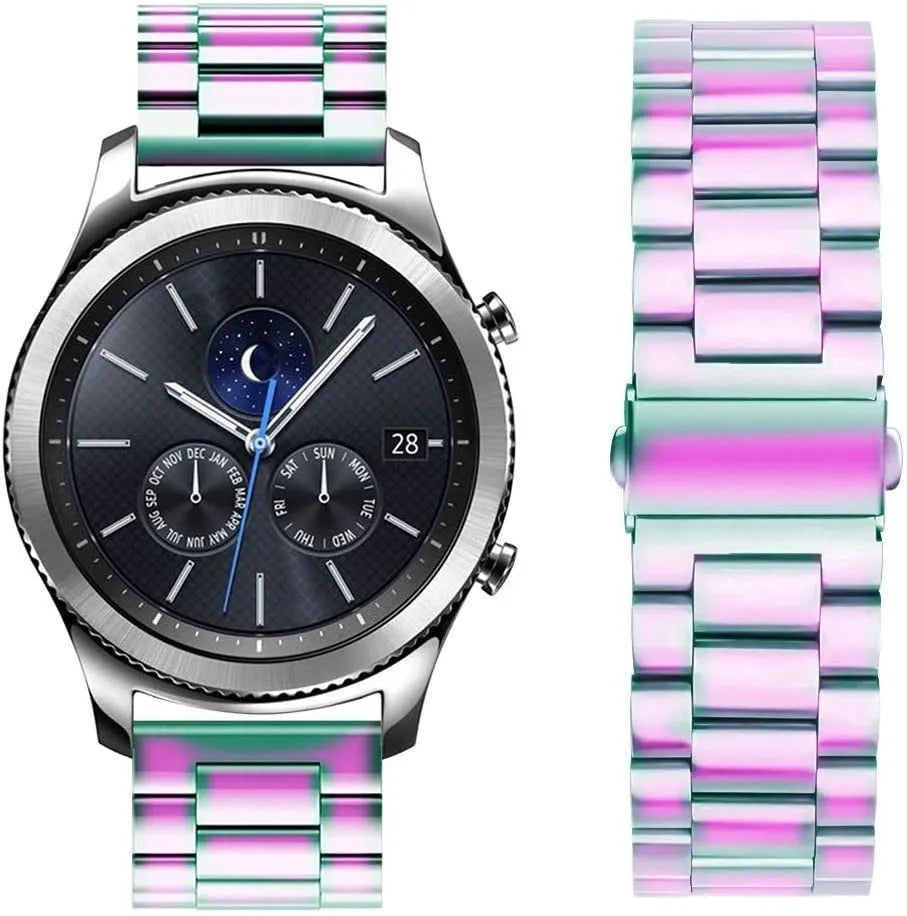 Steel Strap, laid flat, separate parts, top and underside view