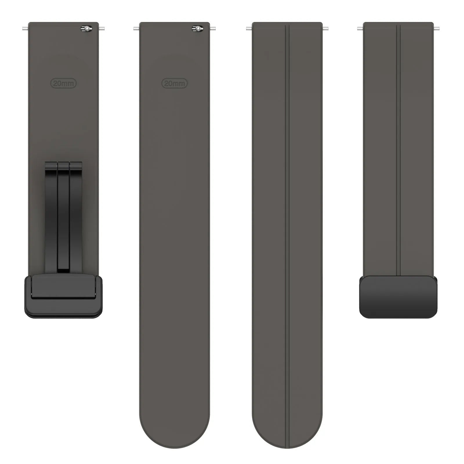 Amazfit Active D-Buckle Silicone Strap (Dark Grey)