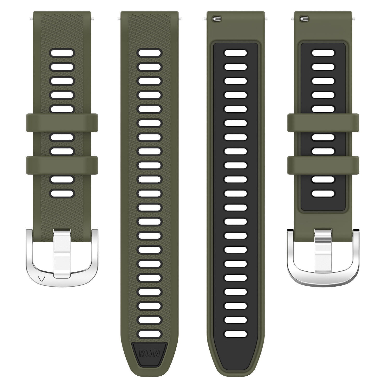 Garmin Approach S40 Sportarmband mit Schnalle (Olivgrün/Schwarz)