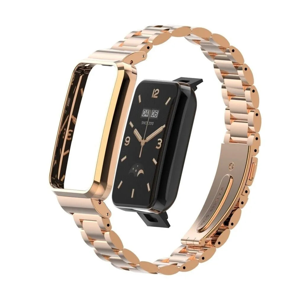 Steel Strap, laid flat, separate parts, top and underside view