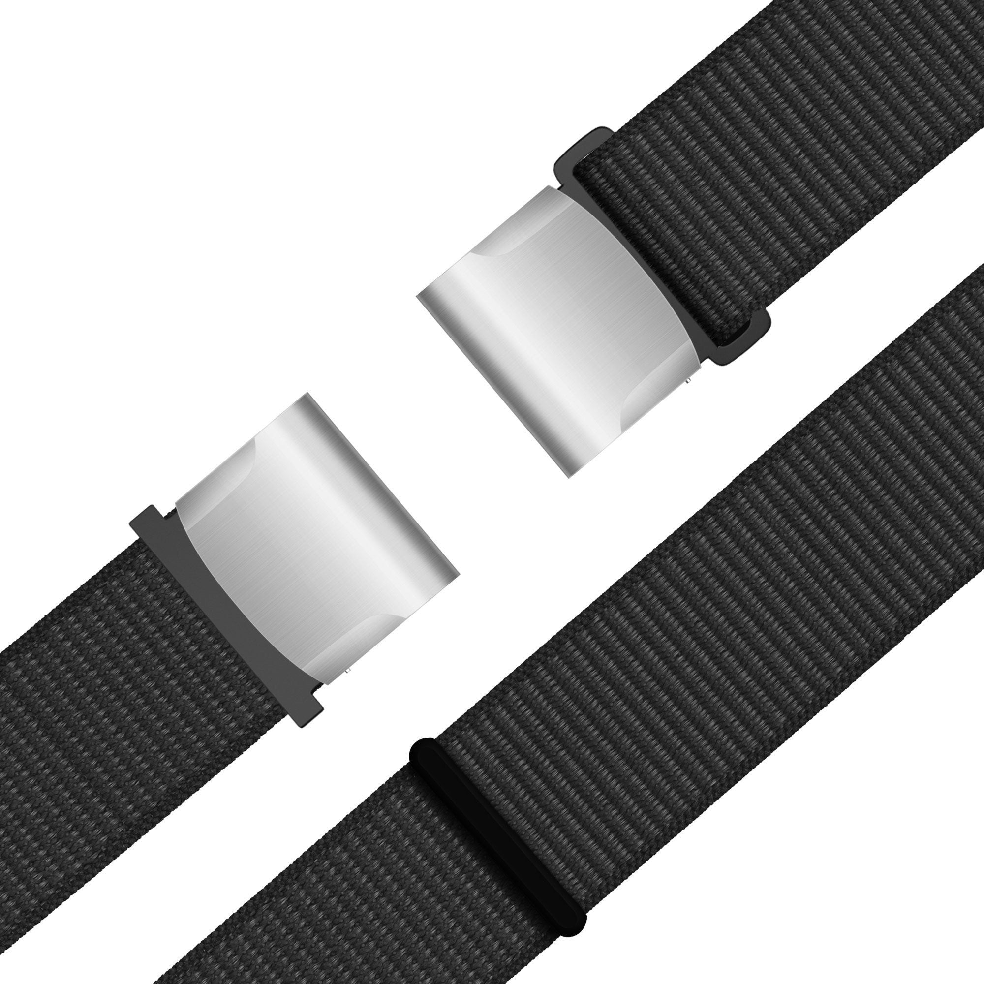 Bandz Garmin Forerunner 745 Nylon Loop-Armband (Schwarz)