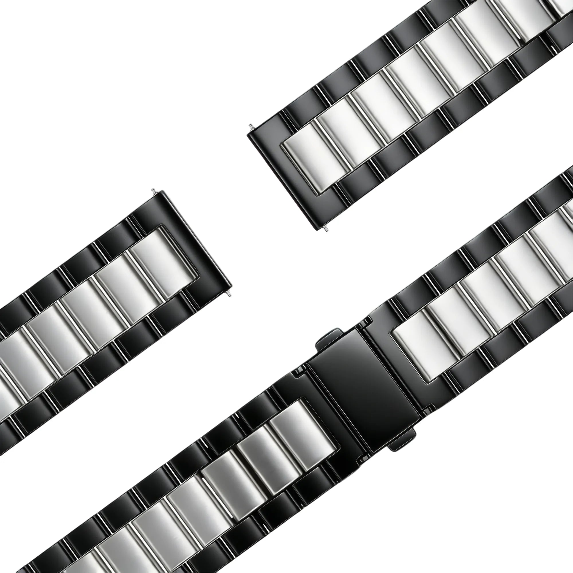 Bandz Bracelet acier 'Classic' Garmin Venu 2 (noir argent)