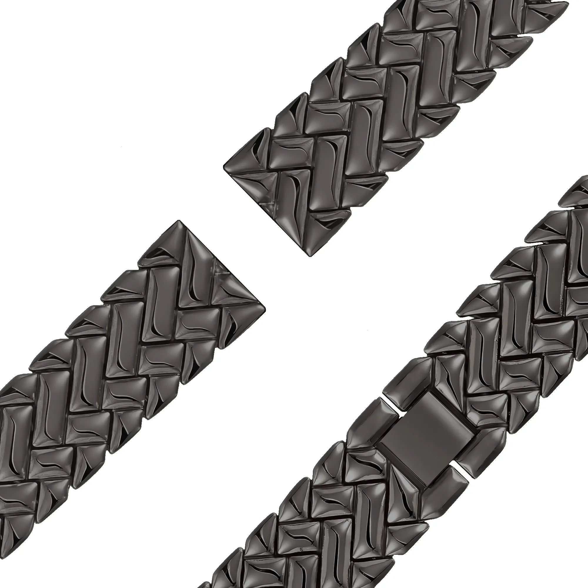 Bandz Fossil Gen 5e - 42mm Metallarmband 'V-Type' (Schwarz)