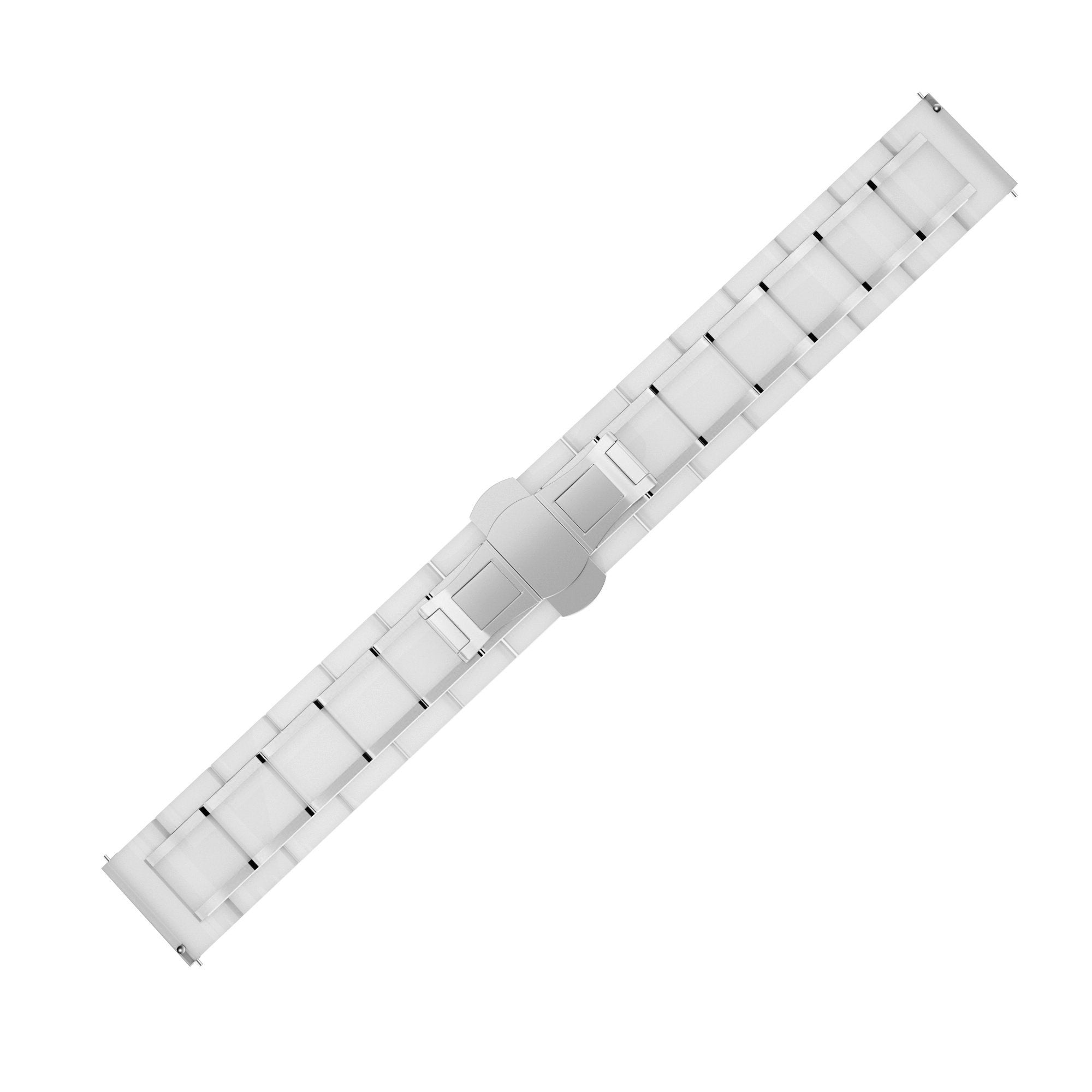 Samsung Galaxy Watch 4 Classic 42mm Ceramic Link Strap (White/Silver)