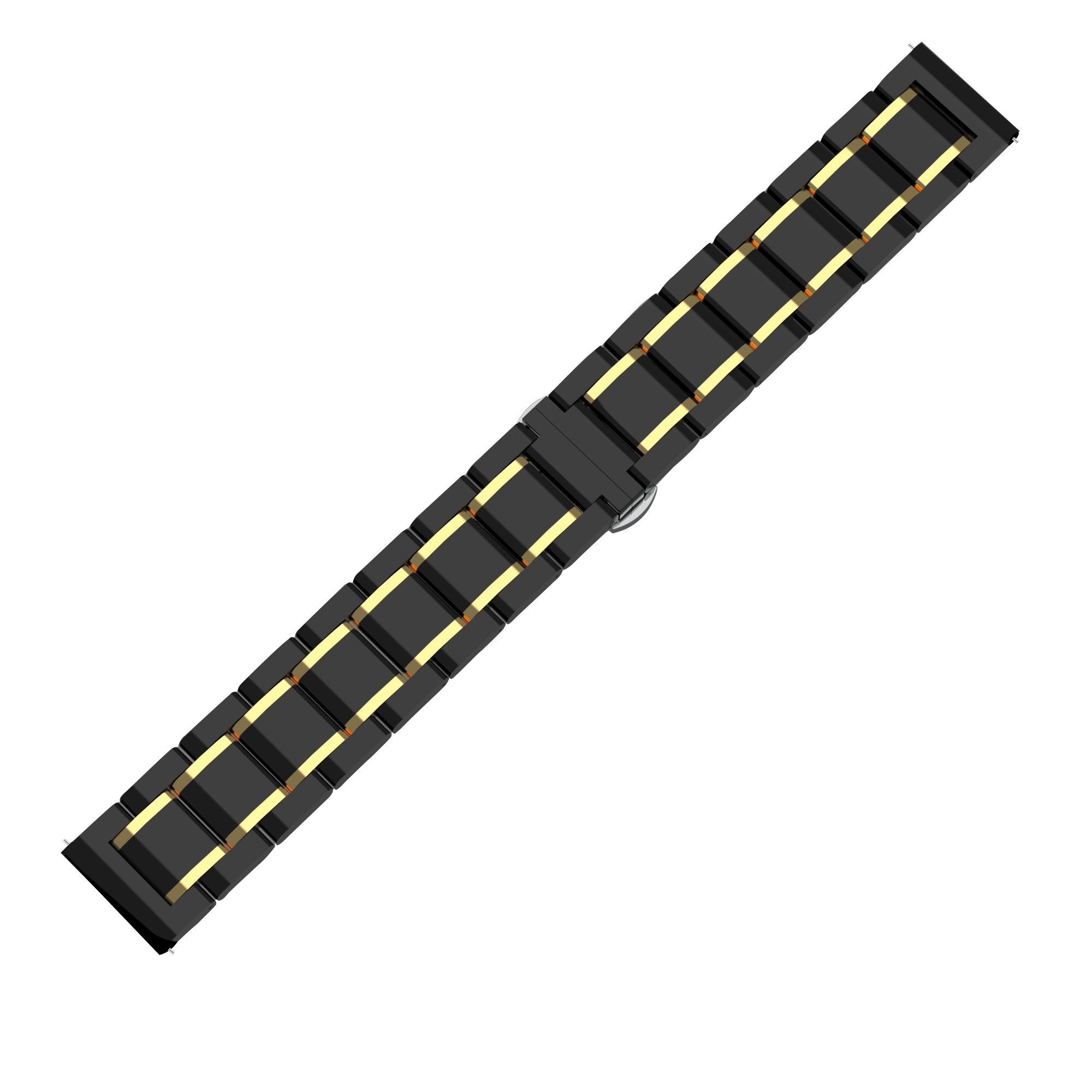 Samsung Galaxy Watch FE Ceramic Link Strap (Black/Gold)