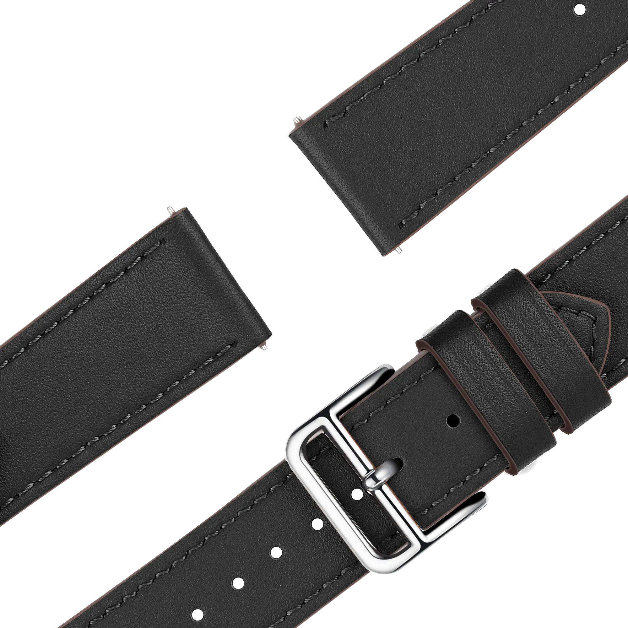 Bandz Garmin Forerunner 265s Lederarmband 'Deluxe' (Schwarz)